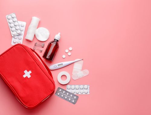 First Aid Bag With Medicines